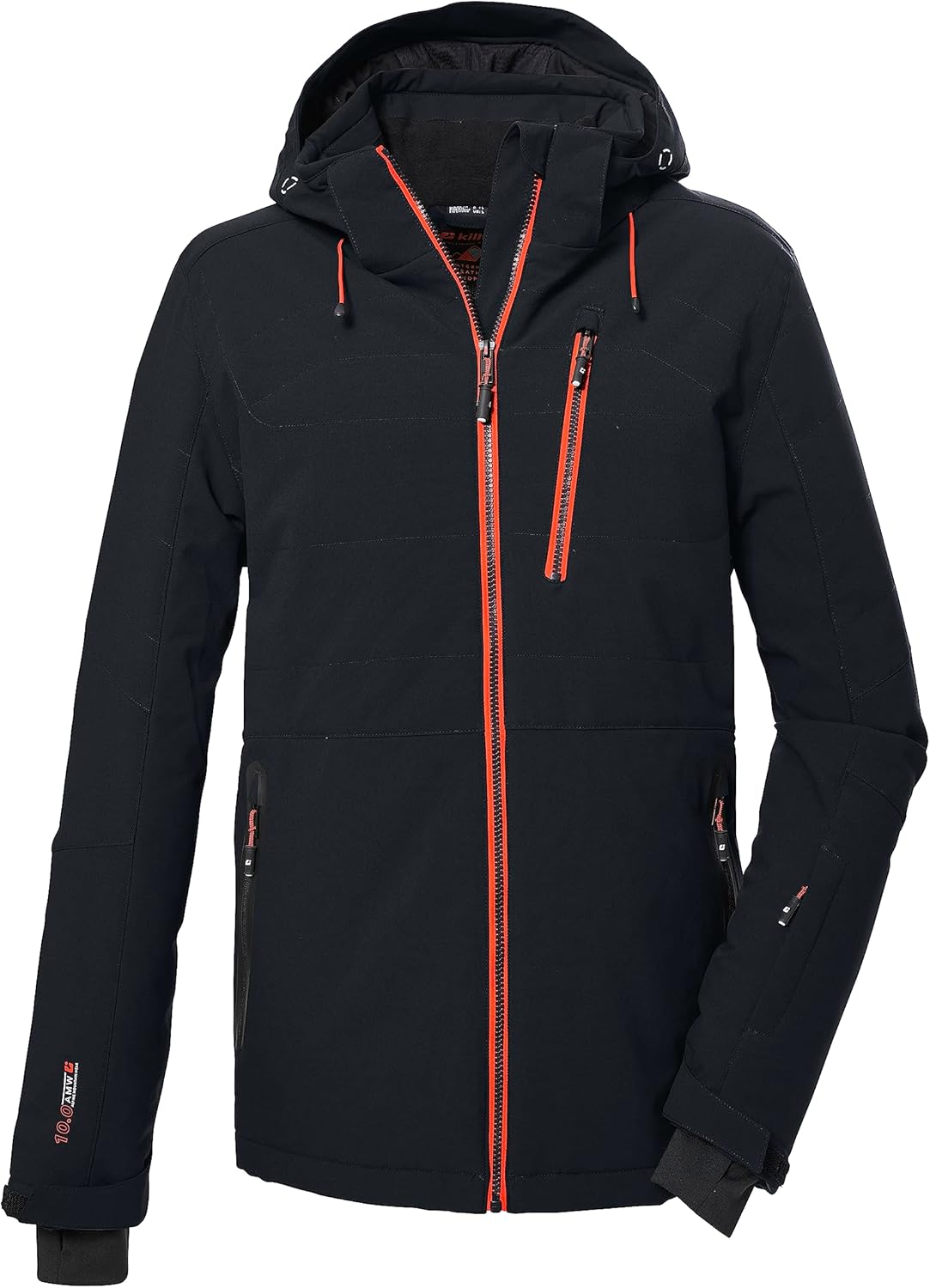 killtec dames Functionele jas/ski-jas met afritsbare capuchon en sneeuwvanger KSW 254 WMN SKI JCKT, black blue, 36, 37584-000