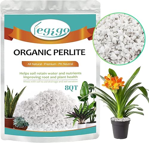 Legigo 8 Quarts Organic Horticultural Perlite for Plants Indoor- Natural