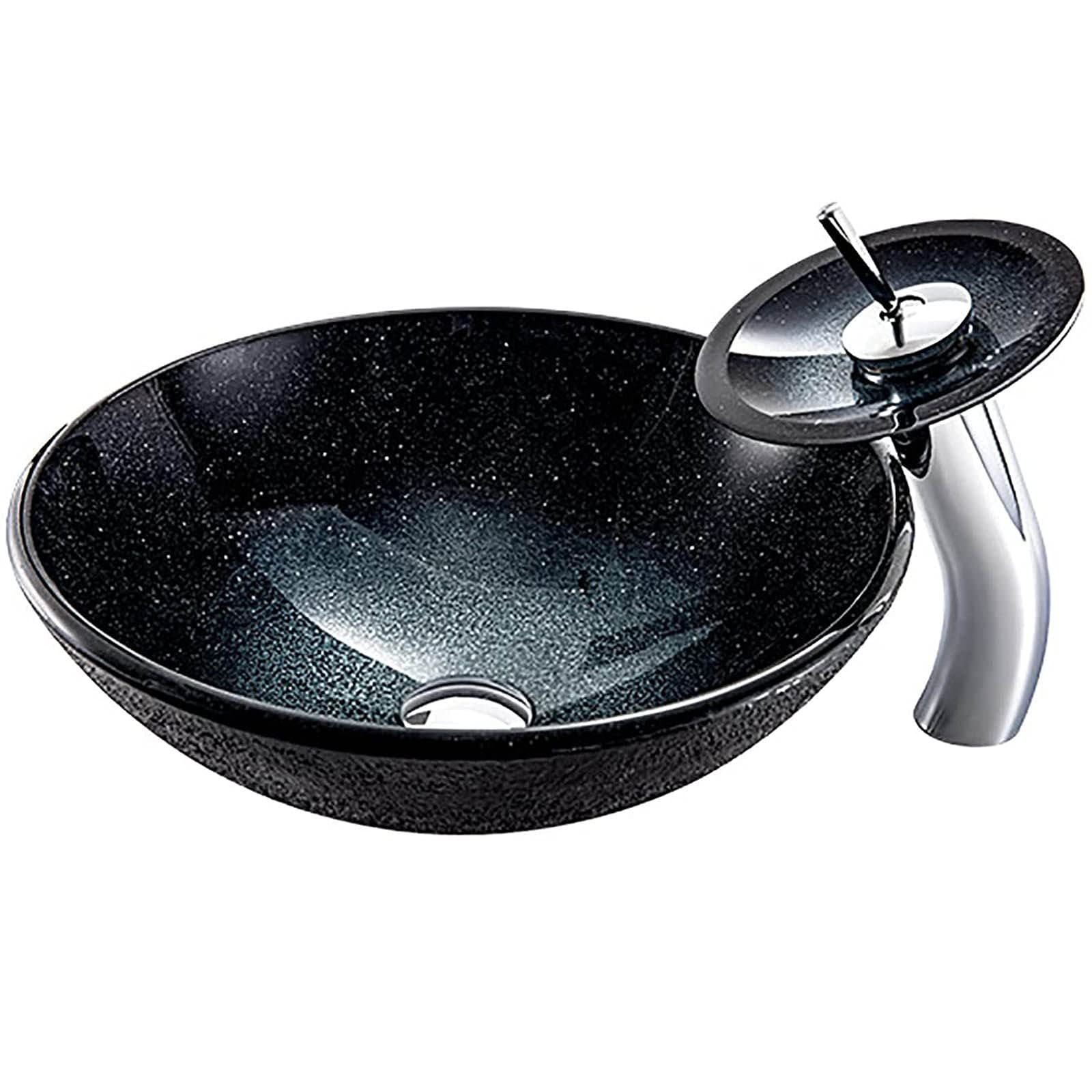 Vasque de salle de bain noire étoilée pour rénovation moderne de maison