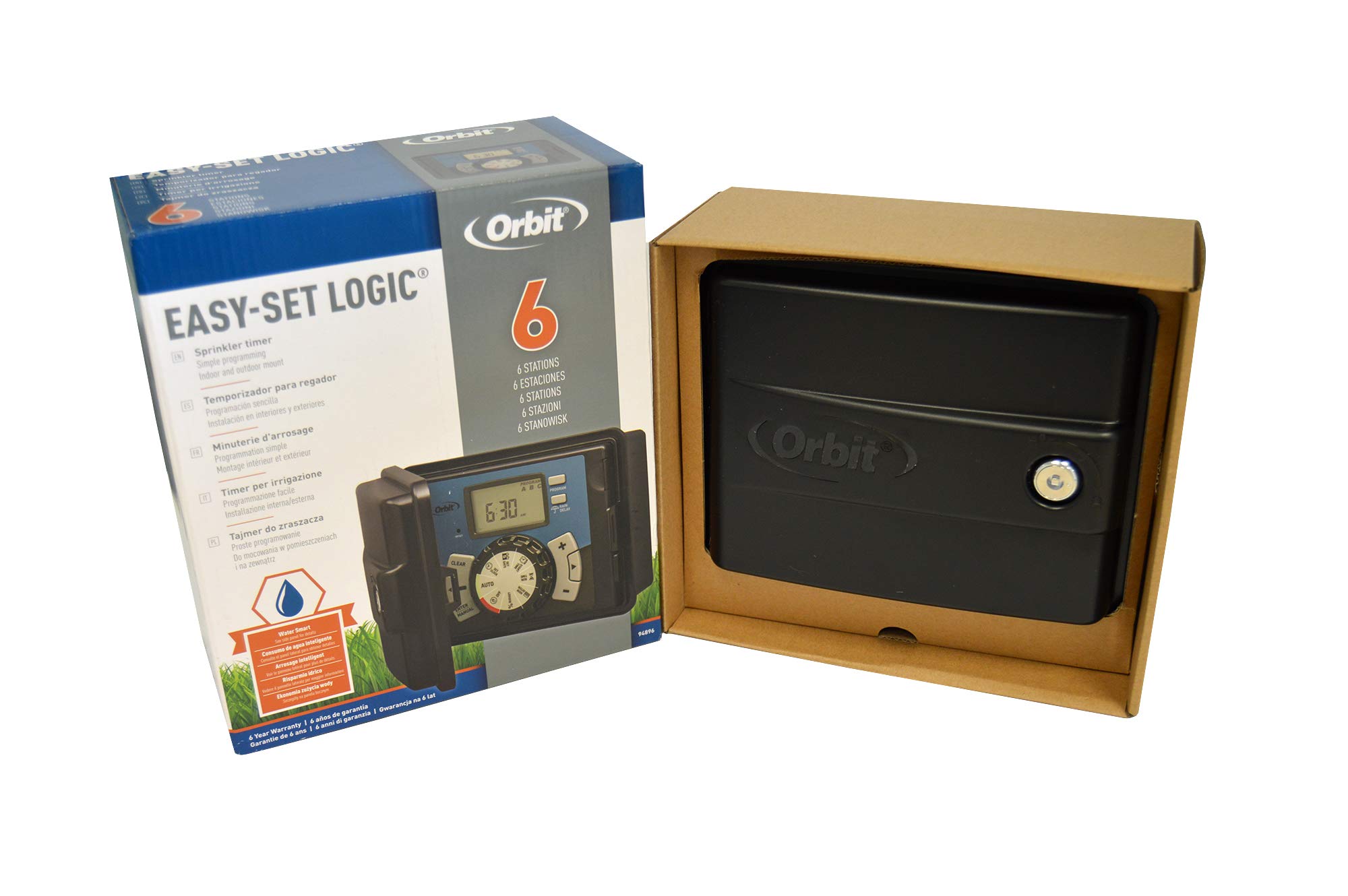 Orbit 94896 - 6 Estacion 'Easy-Set Logic' Programador Automatico Para Sistemas De Riego - Exterior