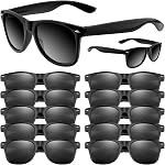 ASTARON Lunettes de soleil noires en vrac, 12 pack Lunettes de soleil pour Summer Beach Pool Mariage Anniversaire Fournitures de fête