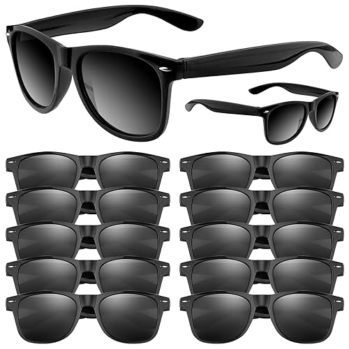 ASTARON Black Sunglasses Bulk, 6/12/24/48 Pack Sunglasses Party Favors for