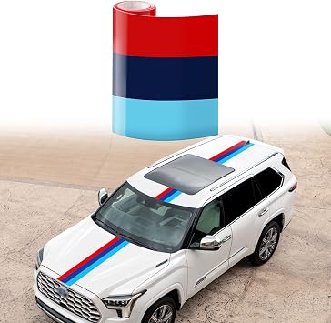 118x6 Red Blue Color Vinyl Stripe Car Hood Decal Sticker for Grille Fender Hood Roof Side Skirt Body Trunk Exterior Decoration
