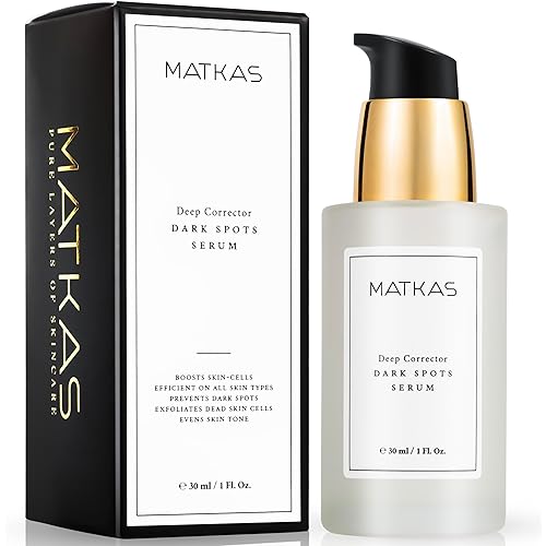 MATKAS Korean Deep Corrector Dark Spots Serum for Face - 1 Fl. Oz. with 2% Niacinamide Serum for Uneven Skin Tone and Sensitive Skin, Korean Skin Care Treatment, Brightening Dark Spots Remover