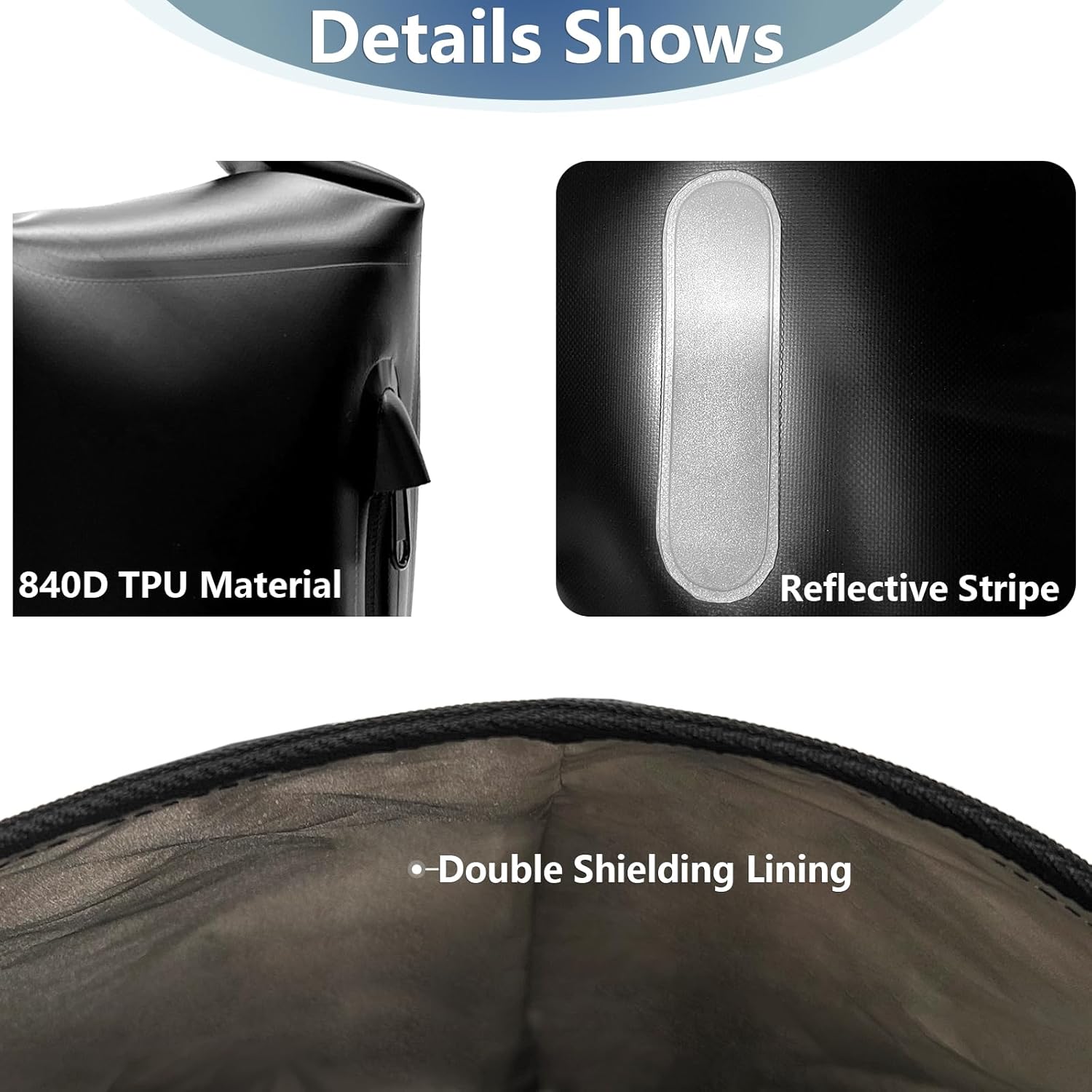 Faraday Bags EMP Proof 7L - Black Waterproof Faraday Backpack with Front Pocket And Padded Strap, EMP Bags, Military Grade Shield Bag for Laptops & Electronics , RFID Signal Blocker for Data Security - Image 5