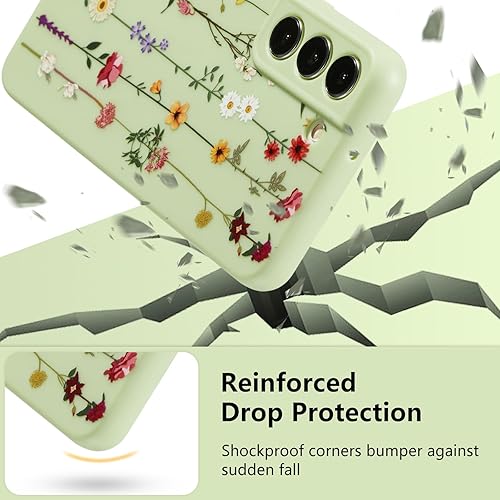 Vista 65 de ZTOFERA Funda protectora delgada para Samsung Galaxy S21 FE 5G, bonito diseño de flores para niñas y mujeres, funda protectora delgada para Galaxy