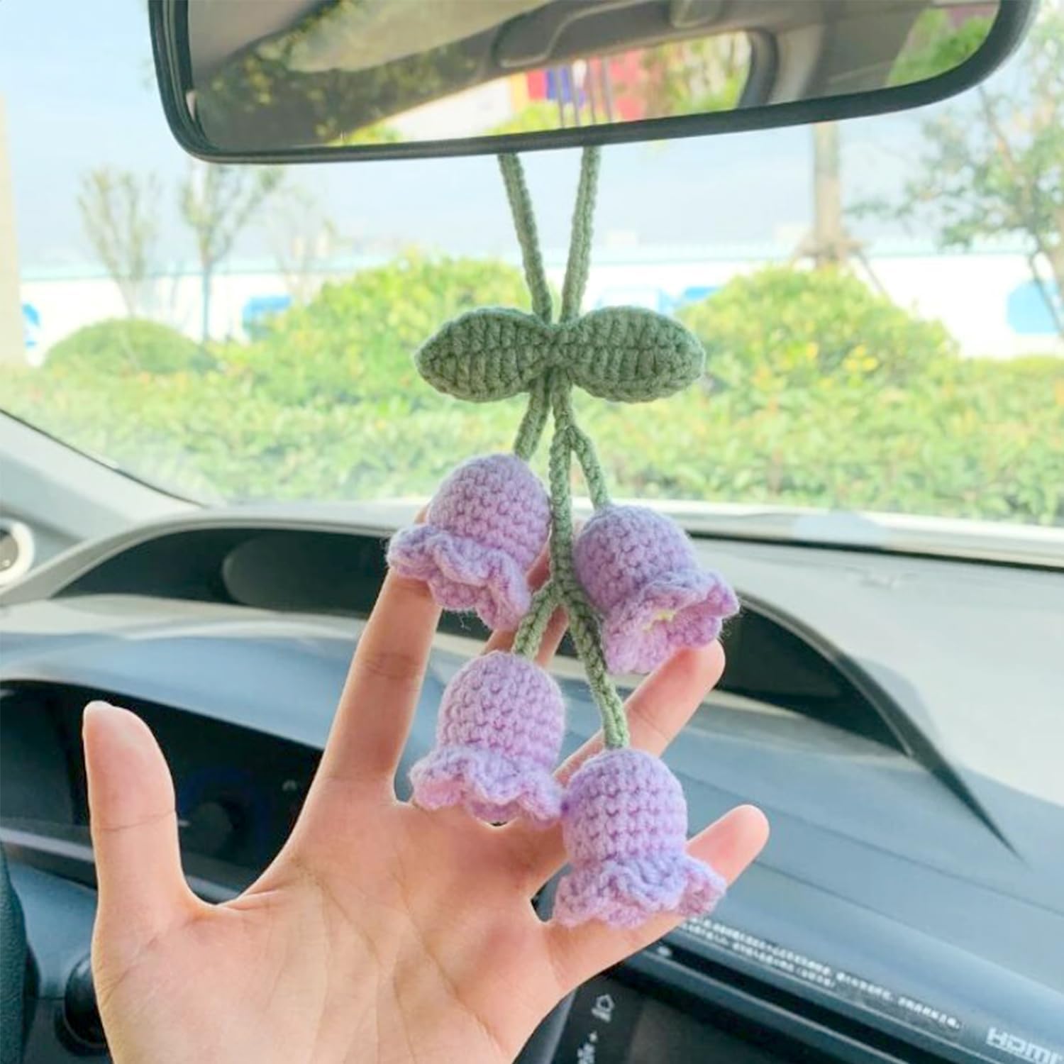 Crochet Car Accessories, Car Mirror Hanging Accessories