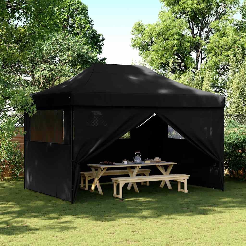 Tienda de campaña plegable con 4 paneles laterales, tejido Oxford con revestimiento de PVC, estructura de acero pulverizado, ventana transparente y entrada con cremallera, ideal