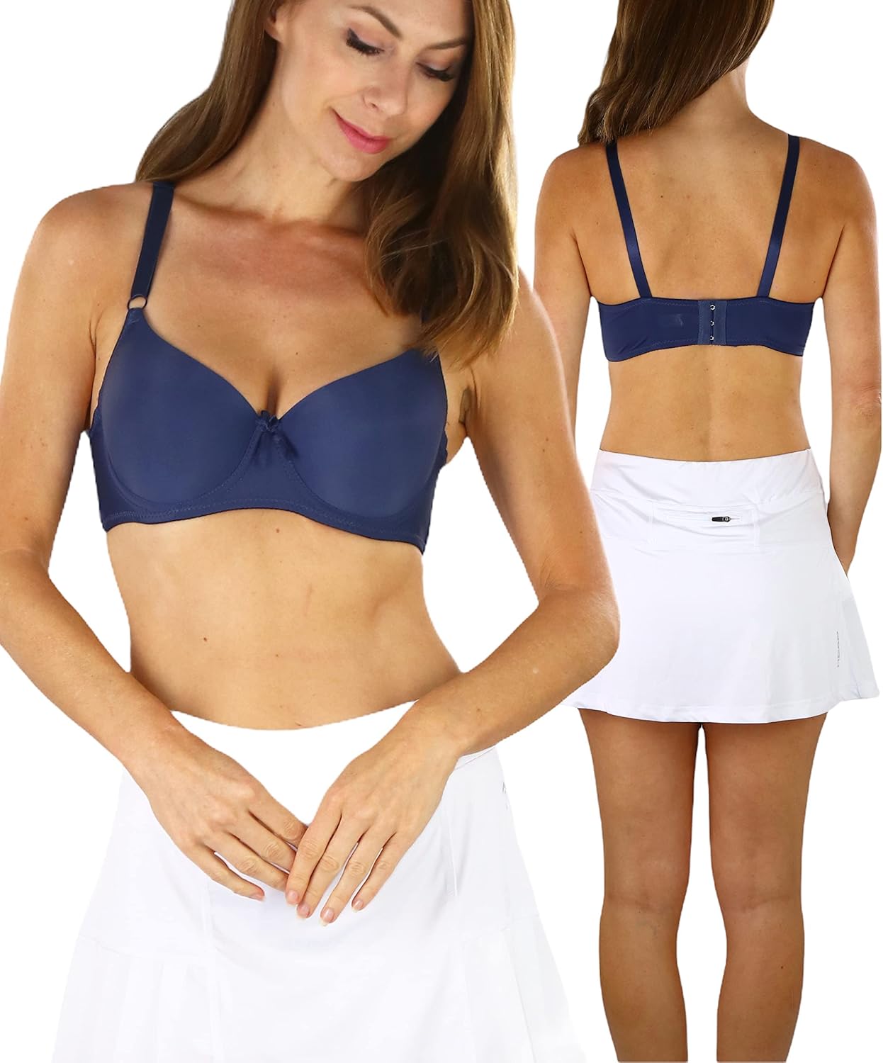 ToBeInStyle Women's Pack of 6 Padded Assorted Styles Supportive Bras Cup Size - A to DDD - Image 3