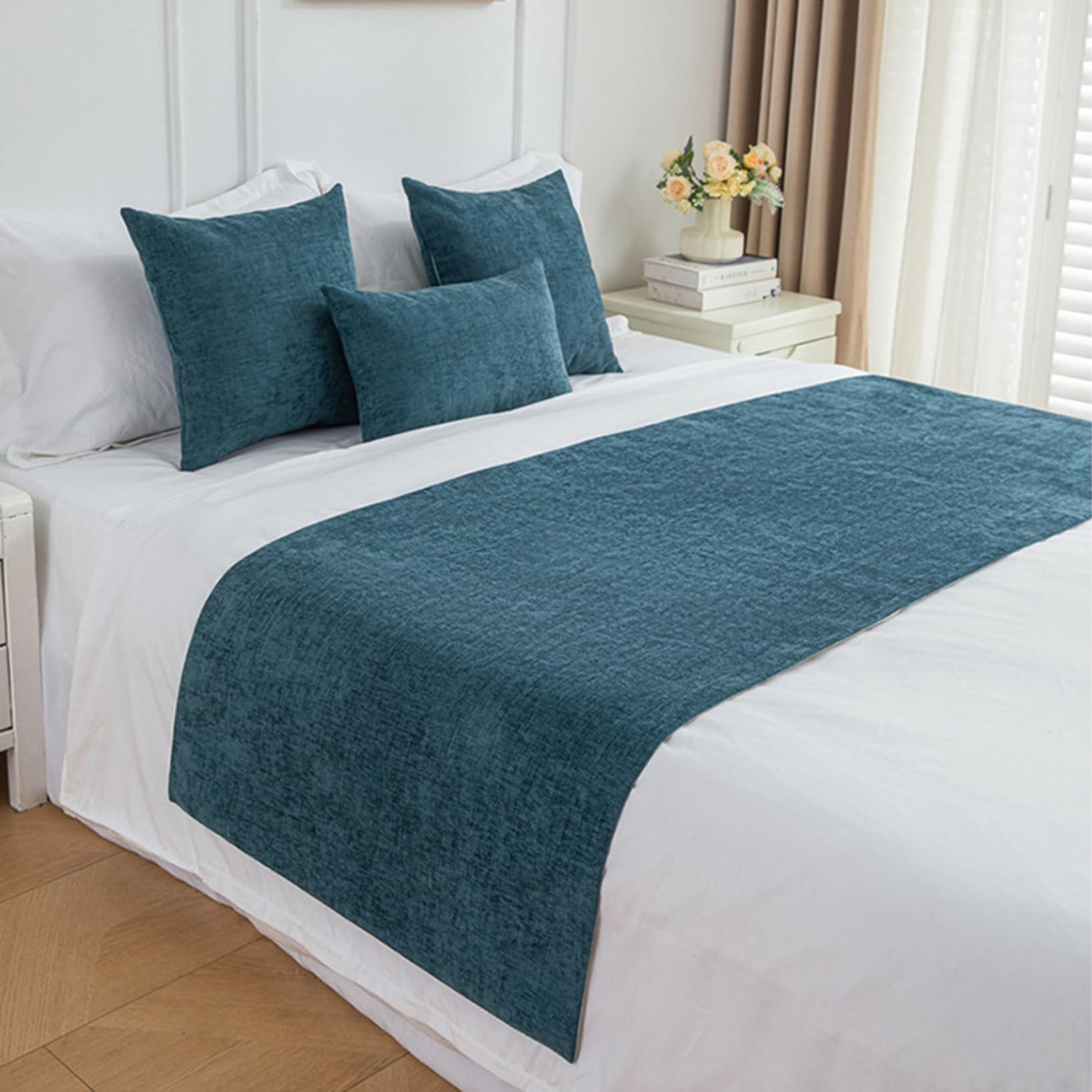 Protector de cama lavable de 45 x 210 cm que evita manchas en hoteles