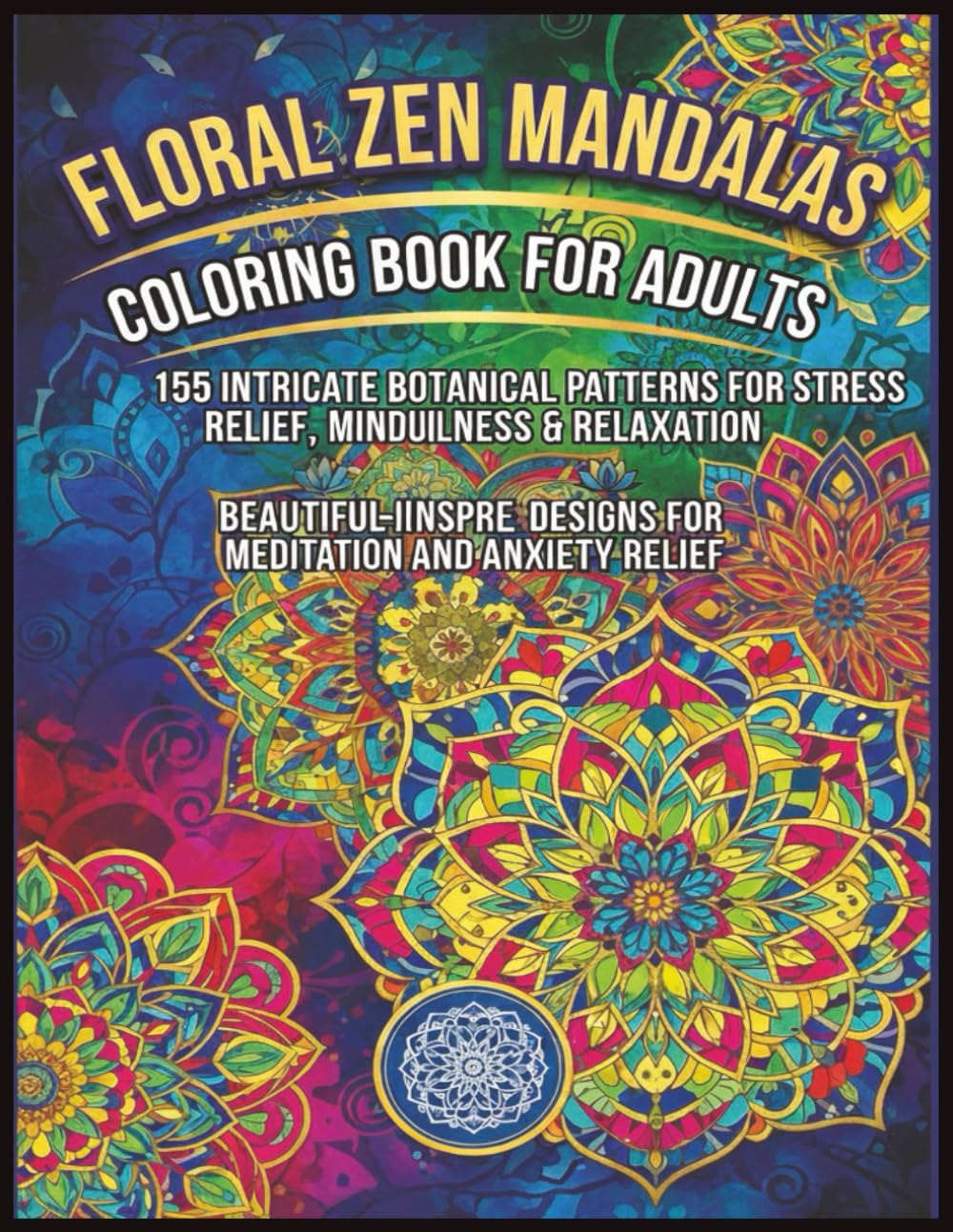 Floral Zen Mandalas Coloring Book for Adults: 155 Intricate Botanical Patterns for Stress Relief, Mindfulness & Relaxation Beautiful Inspire Designs for Meditation and Anxiety Relief