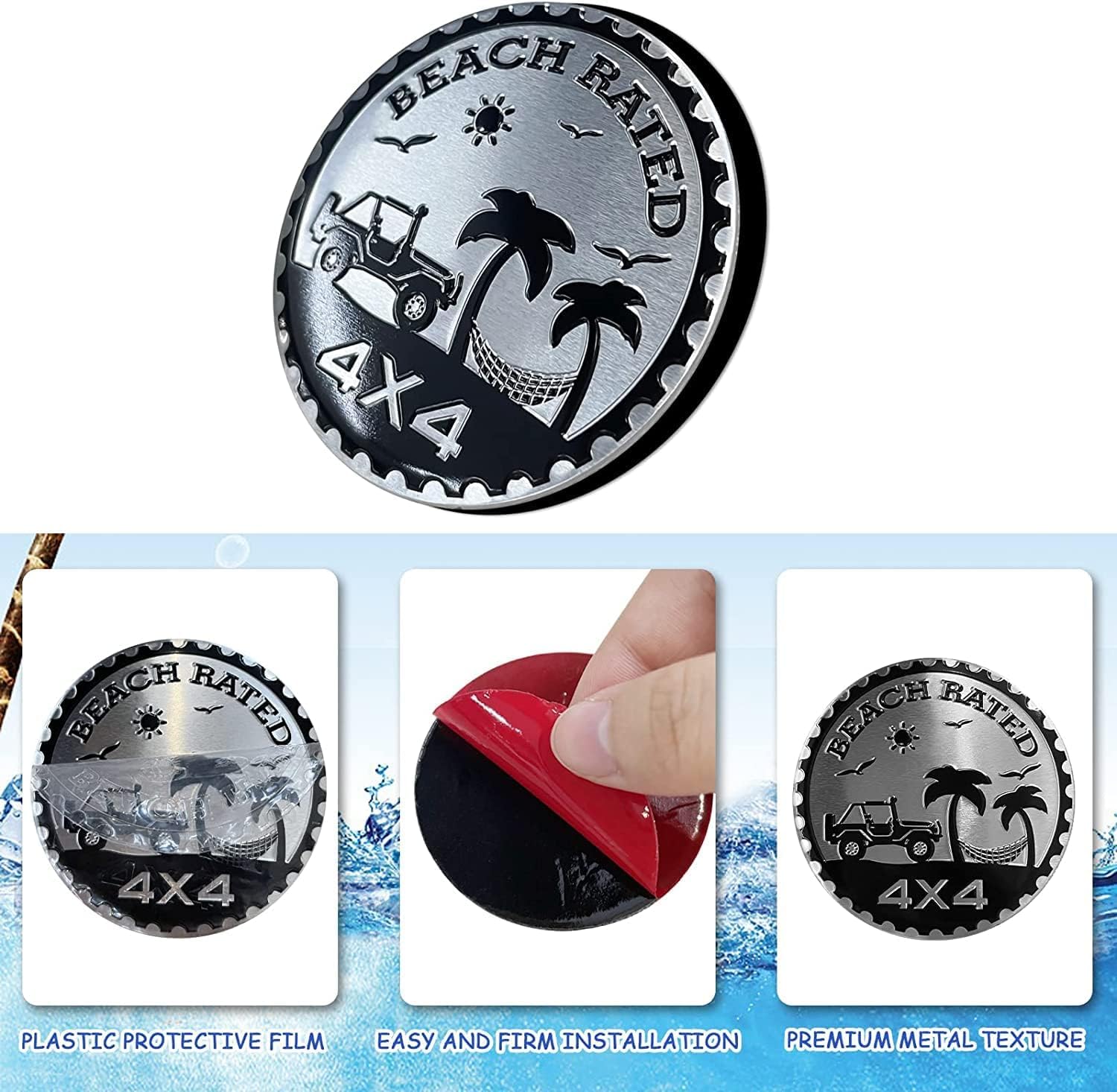 Emblema 3D Auto In Acciaio Inossidabile – Placca Adesiva Sottile 90x29mm – Lega Di Zinco Con Adesivo 3M – Resistente E Impermeabile Per Auto, Moto, PC, Tablet