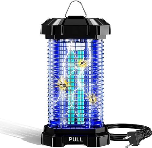 Exterminador de insectos para interiores y exteriores, matamosquitos eléctrico de 4250 V, control de plagas de alta potencia, impermeable, asesino