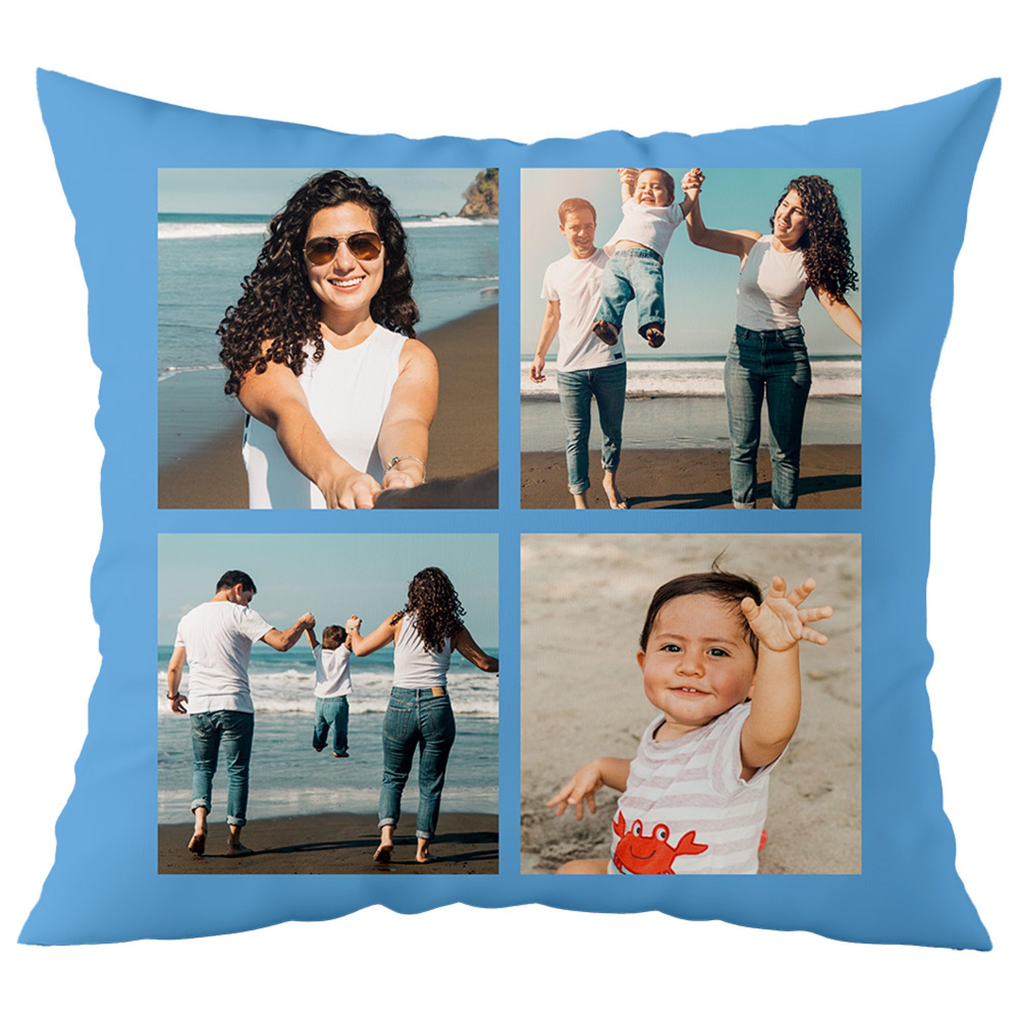 Fabric Textile Products Custom Pillow - USA Made - Personalized Pillows with Picture Collage - Throw Pillow - Personalized Gift - Grandparent &amp; Couples Gifts - Pet Pillow - Kids Pillows (20"x20")