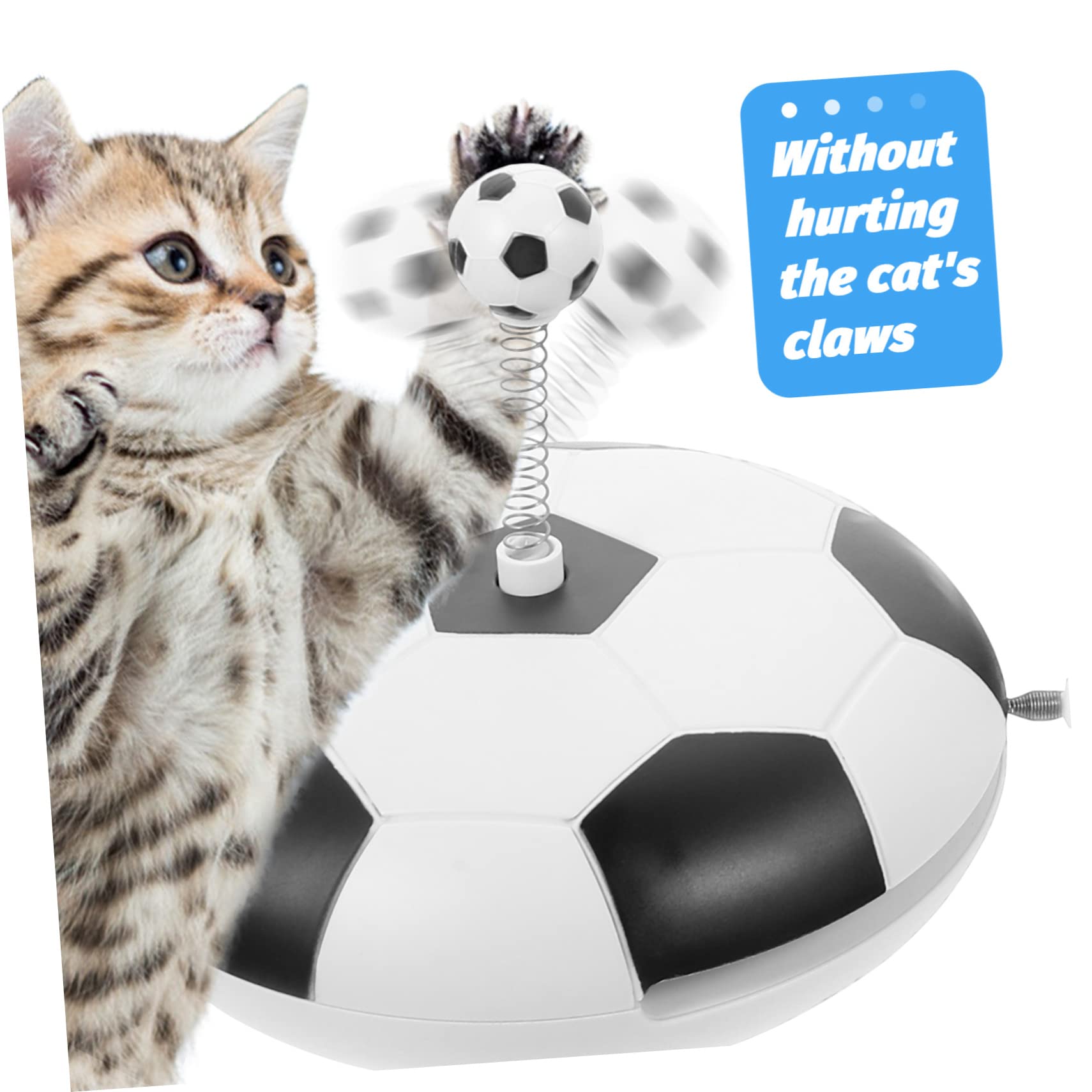 Abaodam Jouet pour Chat Plumage Sonores, Jouet Automatique en Abs Résistant aux Griffes, Balancement Haute Vitesse, Jeu Interactif des Chats