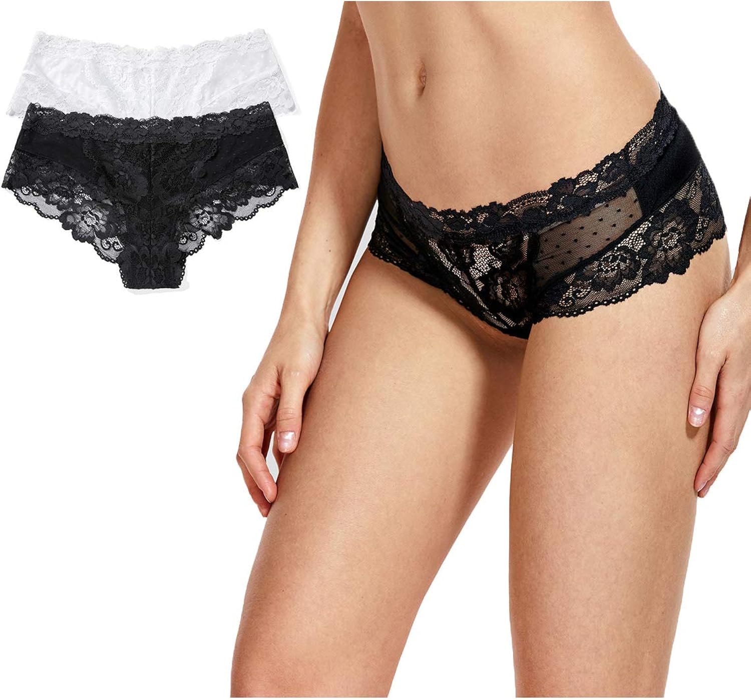 floral lace see through panties