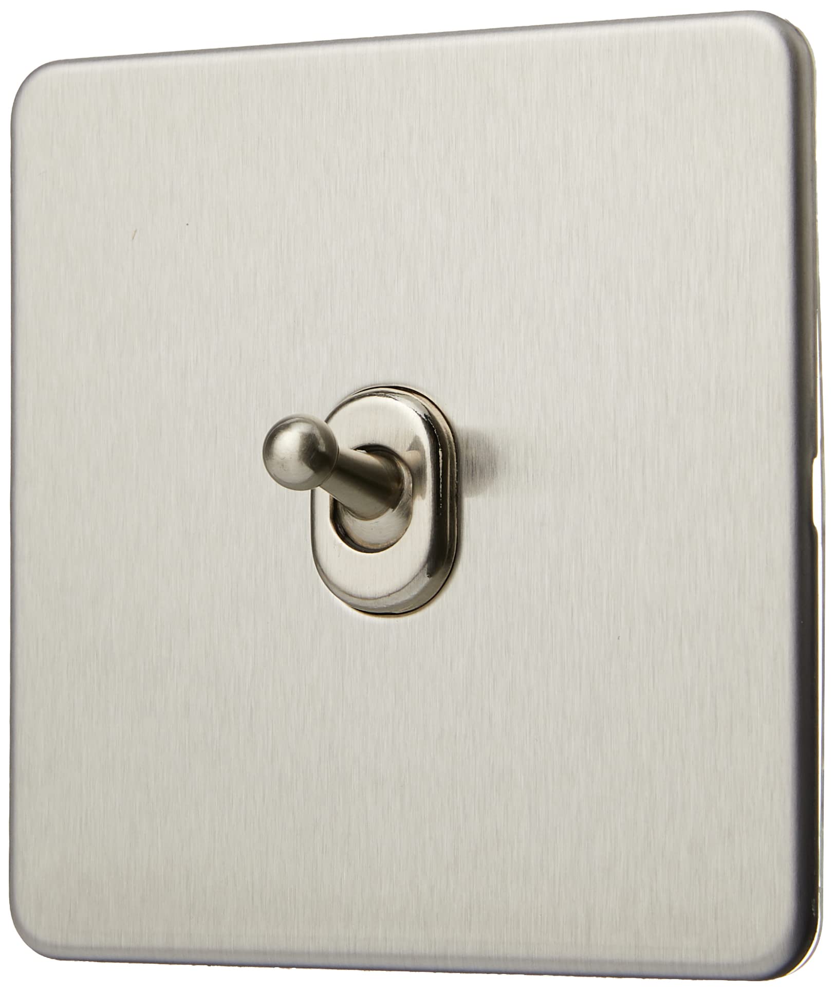 Knightsbridge Brushed Chrome Screwless 10A 1G Intermediate Toggle Switch