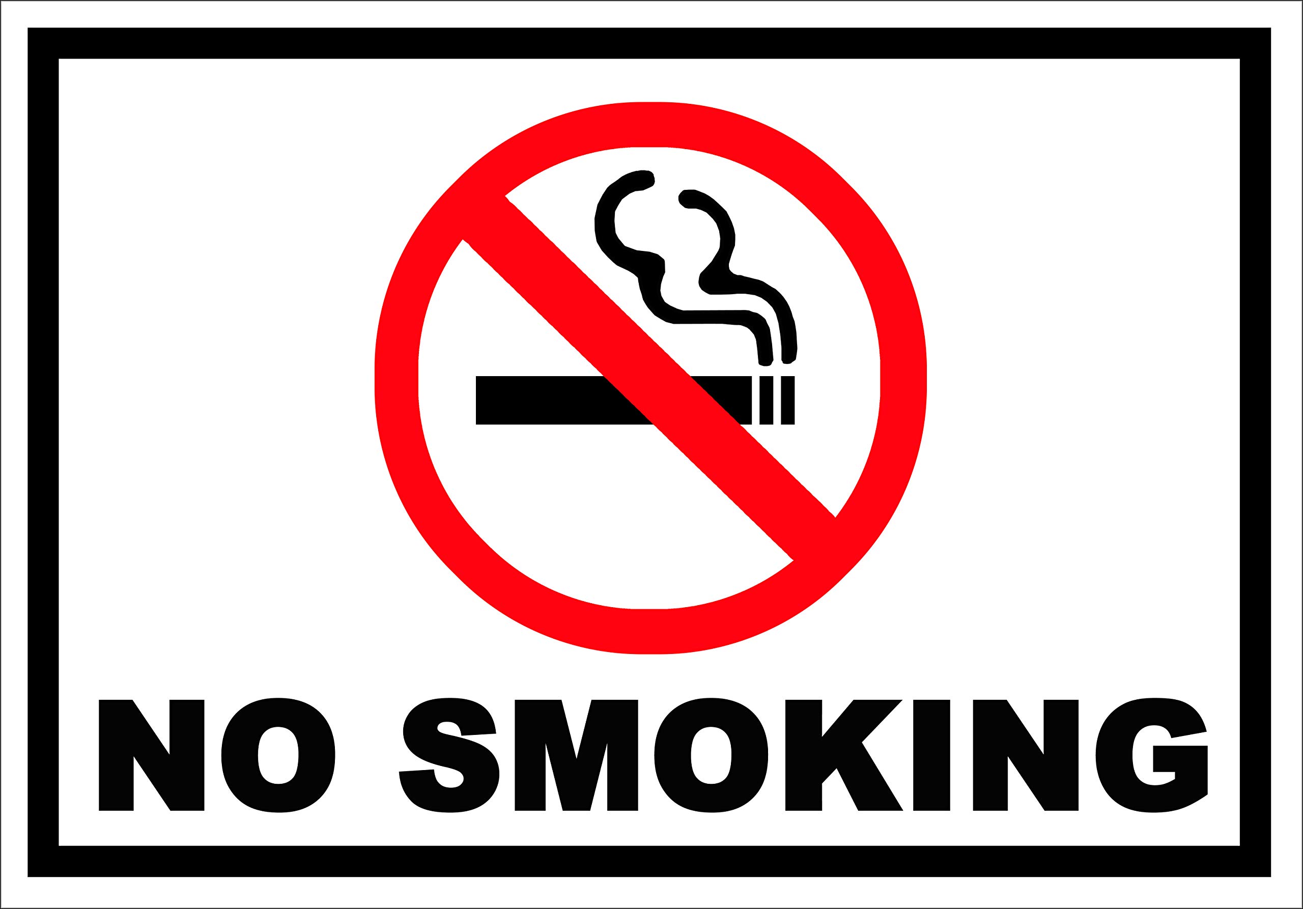 No Smoking Flexible Magnetic Sign 7.5 x 10.75 in.