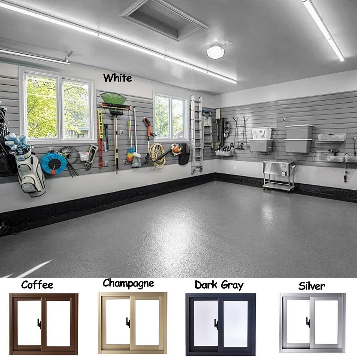 Aluminum Sliding Basement Window Replacement 31x15in with Tempered Glass Screen for Houses, Mobile Homes - Durable Thermal Shed Design, Available in 20in, 24in, 28in, 32in, 35in, 40in (Silver)