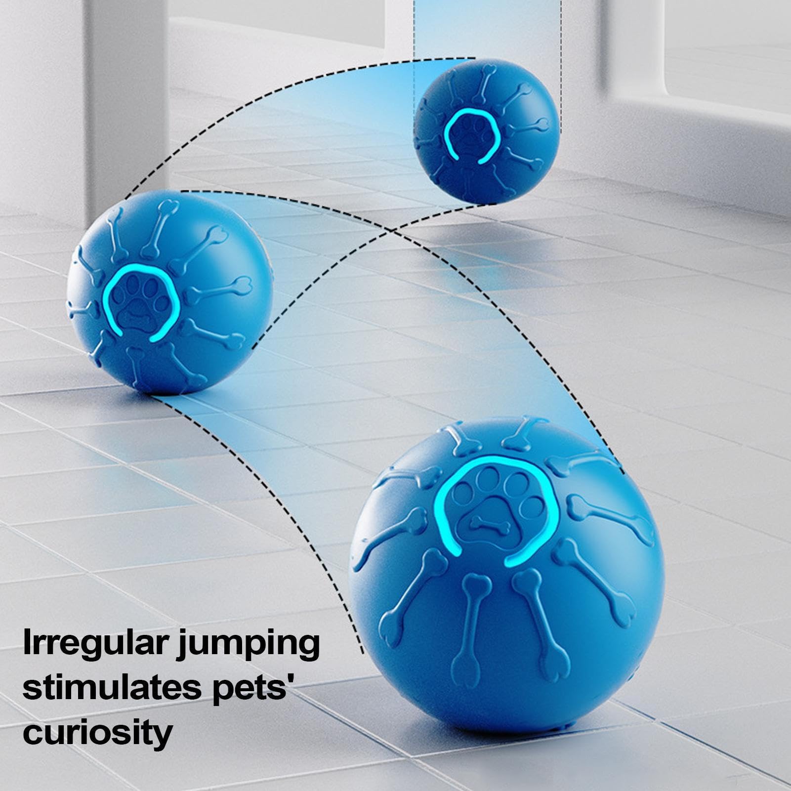 Juguetes para Gatos， Juguete automático Inteligente Interactivo for Gatos en Movimiento - Accesorio for Mascotas for Ejercicios de simulación Caza(Blue)