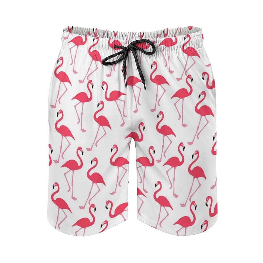 Amazon.co.jp: サーフパンツ フラミンゴ 水着 メンズ 5分丈