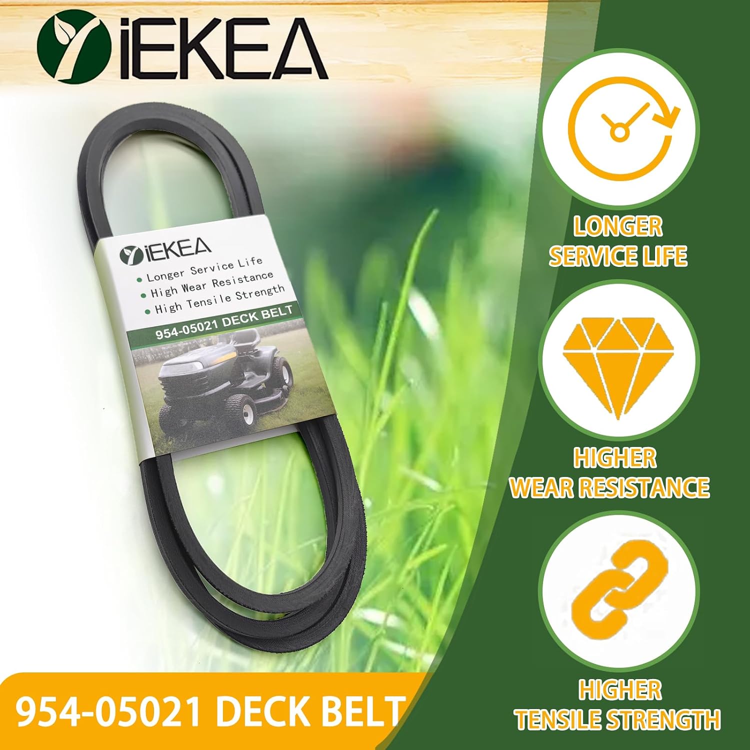 954-05021 42 inch Mower Deck Belt (1/2" x 100") for MTD Cub Cadet XT1-LT42 XT2-LX42 Lawn Mower with 42" Deck Replaces 954-05021A 754-05021 754-05021A