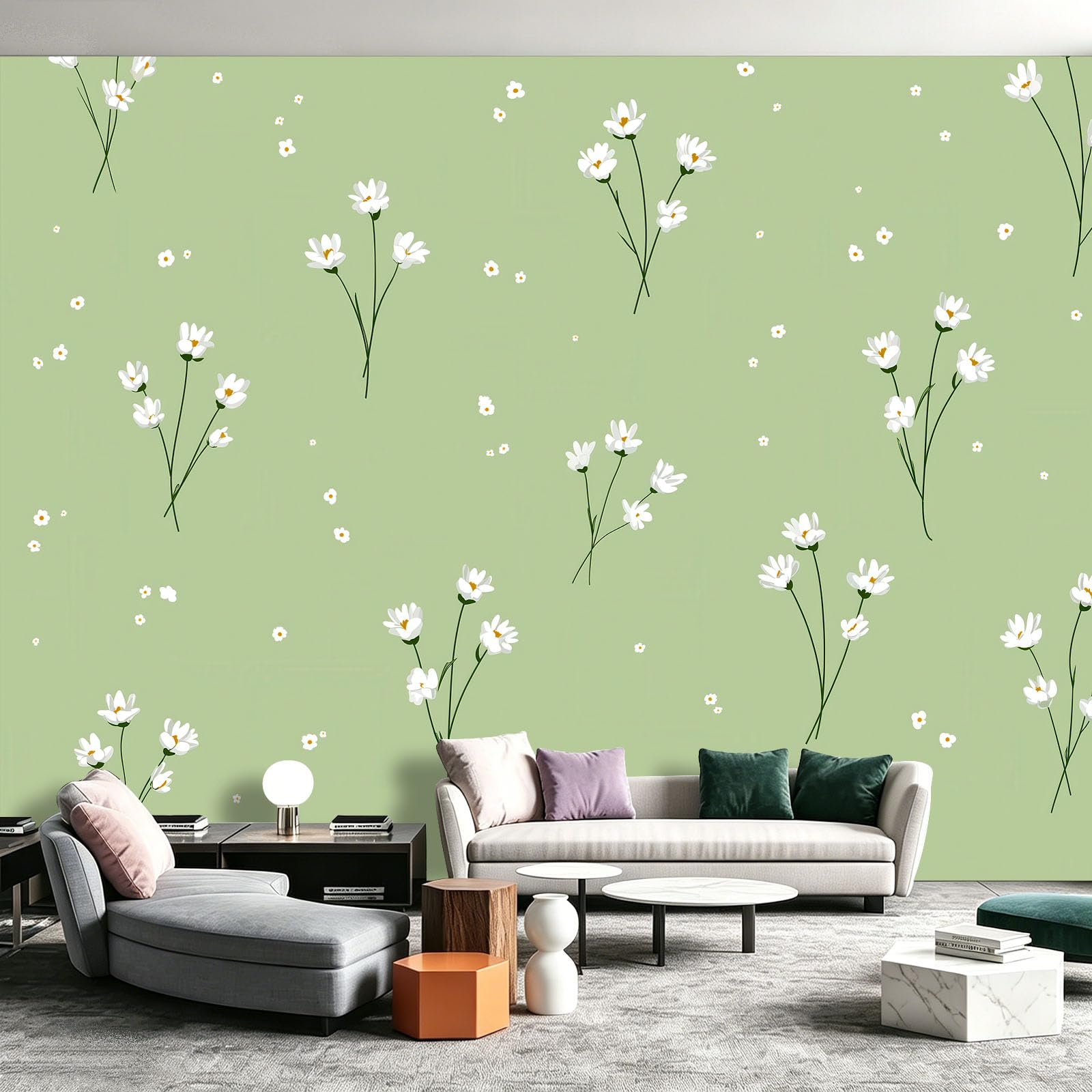 Carta da parati rustica, 250 x 175 cm (larghezza x altezza), carta da parati fotografica per camera da letto, rami di fiori, decorazione per soggiorno, decorazione da parete, carta da parati in