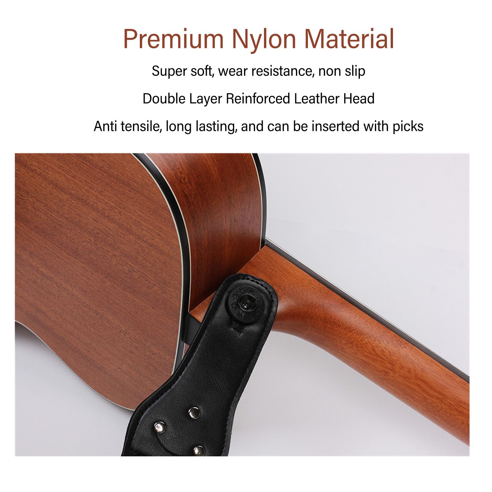 Sangle Brodée Pour Guitare Basse Vintage Acoustique, électrique, Sangle