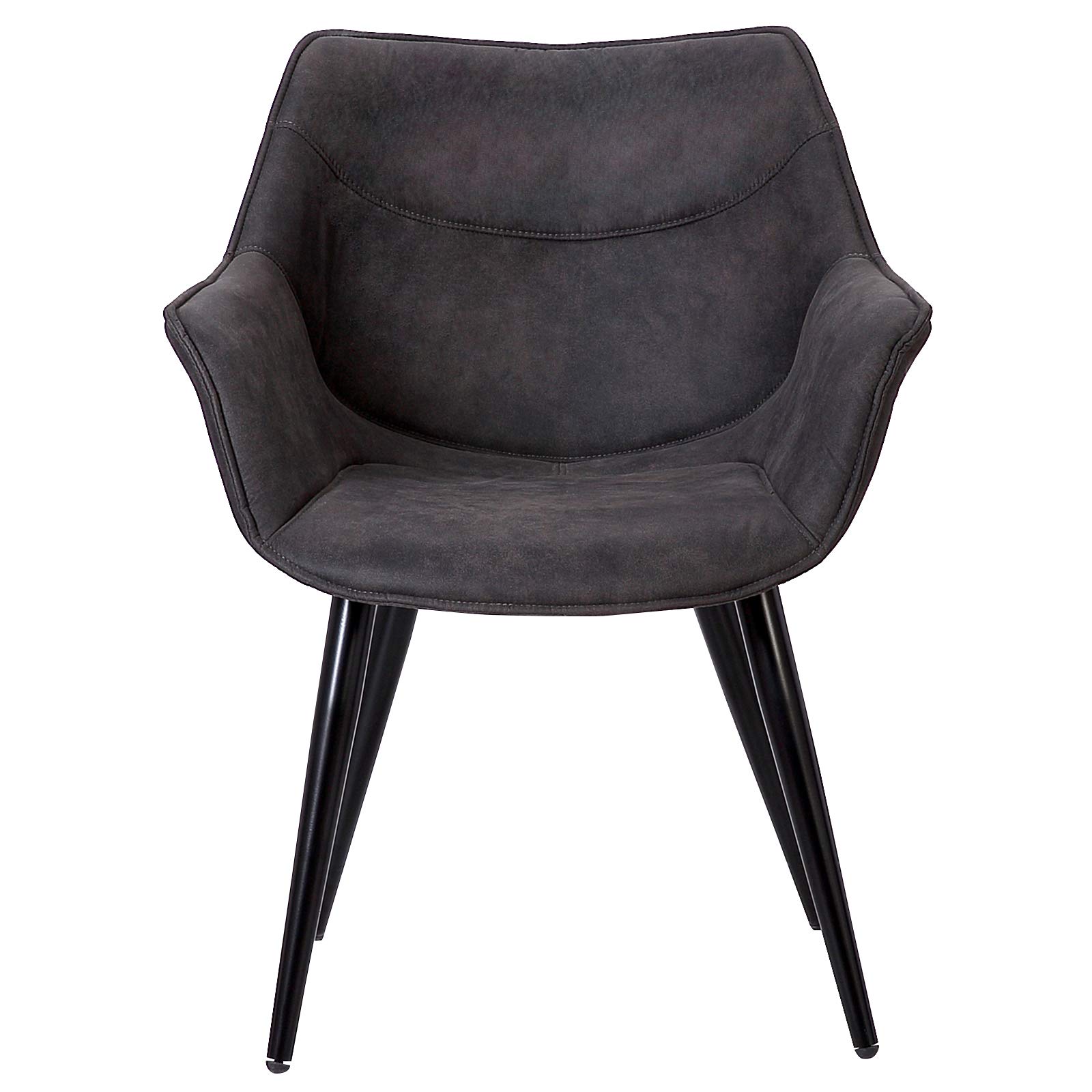 WOLTU 1 X Chaise de Salle à Manger rembourrée en Tissu Scientifique Pieds en métal,Chaise pour Chambre Chaise de Salle de réception,Anthracite BH99an-1
