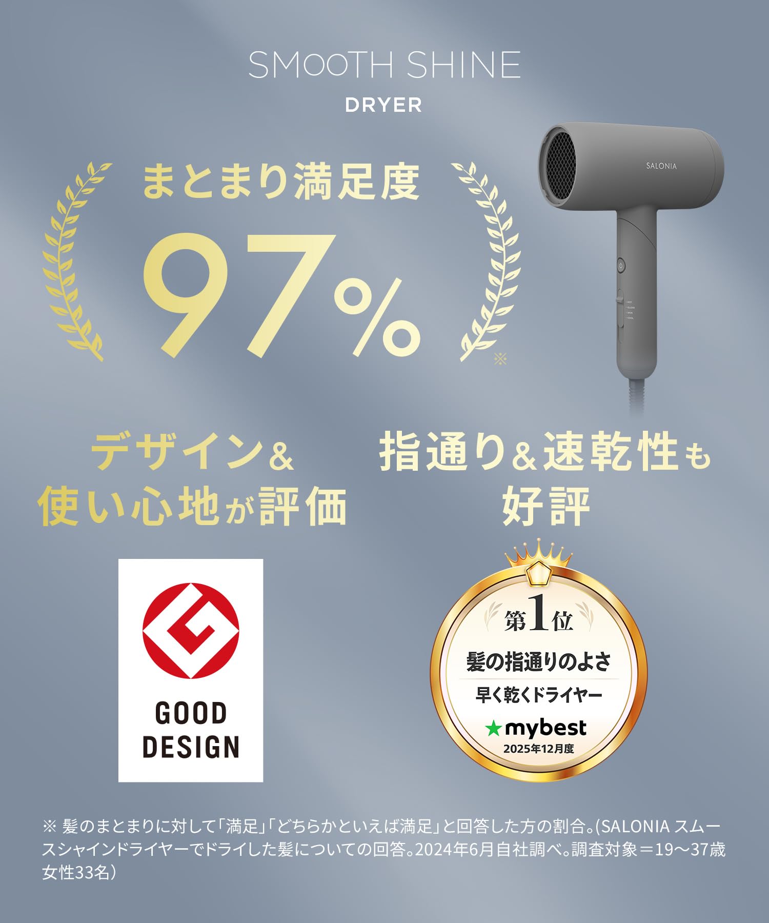 新品　未開封 SALONIA サロニア　スムースシャインドライヤー ホワイト SALONIA 大風量速乾ヘアドライヤー ホワイト