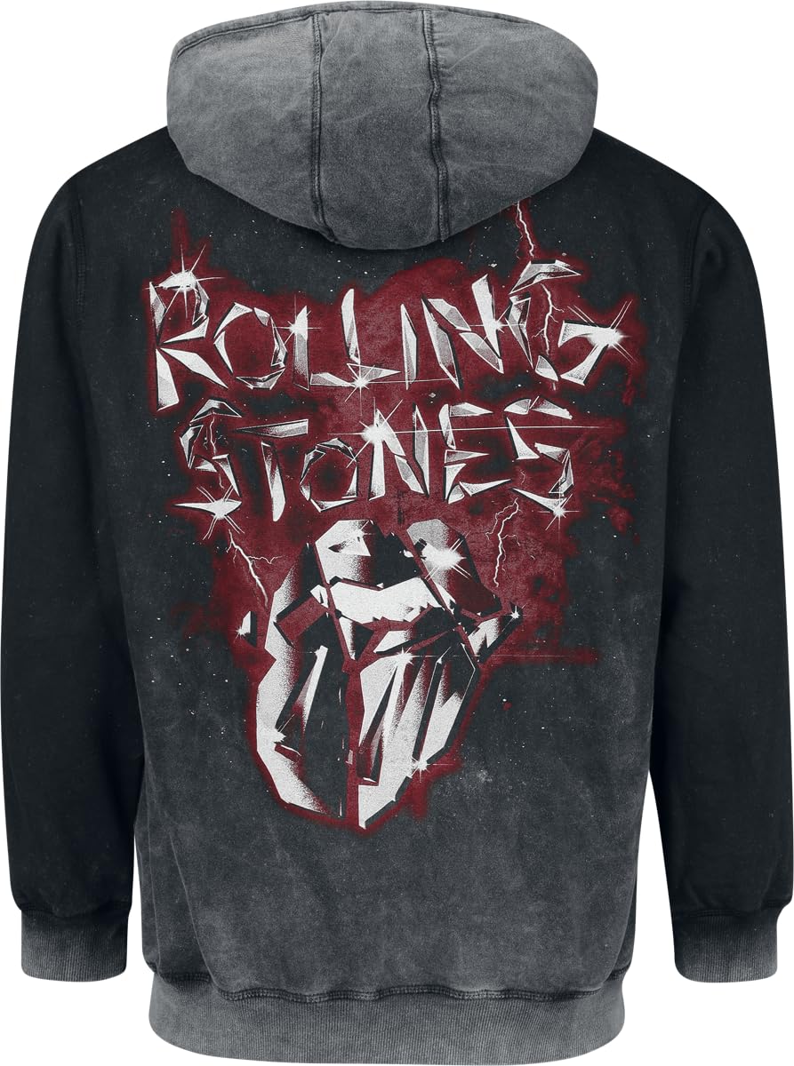 The Rolling Stones Smoke Uomo Felpa Jogging Carbone 100% Cotone Regular