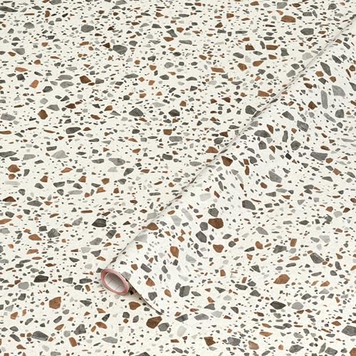 d-c-fix pellicola adesiva per mobili Terrazzo Stone 45 cm x 2 m – pellicola decorativa lavabile e autoadesiva per cucina, armadio, tavolo & davanzale – moderna & sostenibile