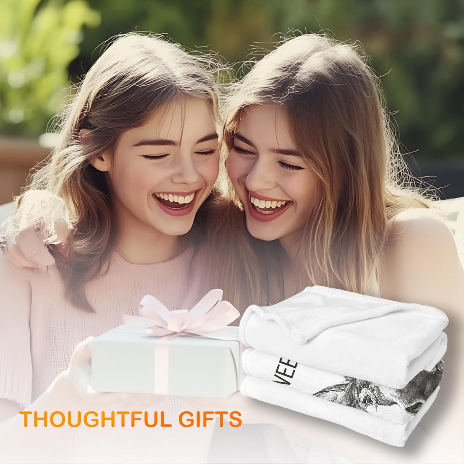 Donkey Throw Blanket,Donkeys Lover Gifts for Women Girls,Rustic Farmhouse Animal Donkey Blanket for Office Bedroom Dorm Decor,50x60 Inches - Image 2