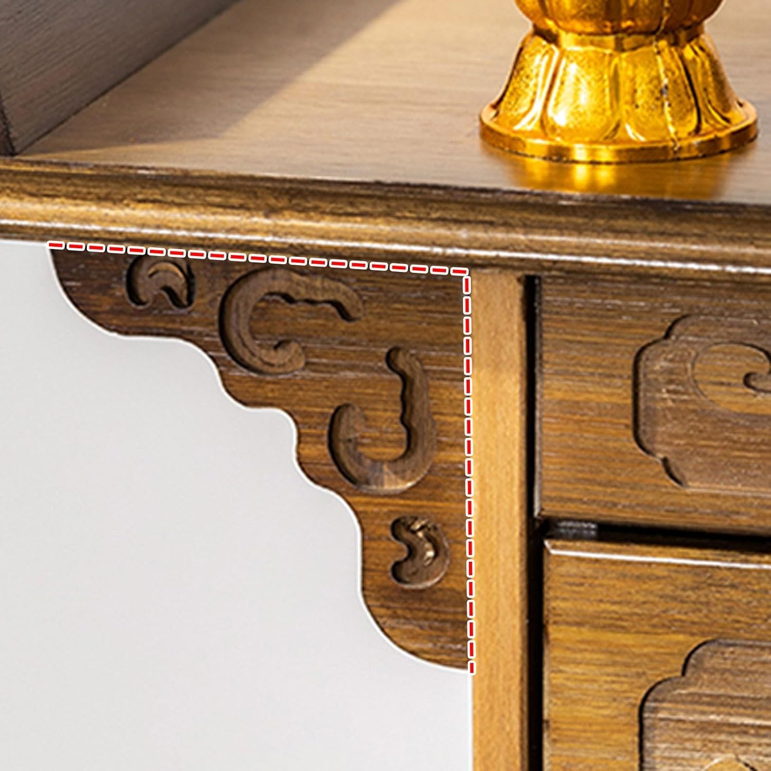 Personal Shrine Altar Table, Buddhist Prayer Tables, with Storage, Chinese Cabinet Buddha Niche, Altar Cabinet for Spiritual Practices and Decor(100x40x108cm/39.3"x15.7"x42.5")