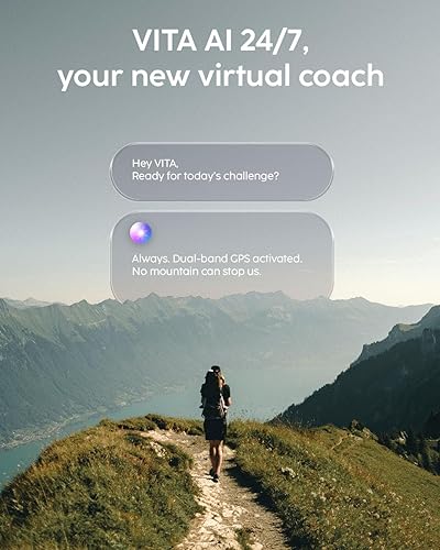 Vista 4 de Cubitt Terra - Reloj inteligente resistente con GPS de doble banda, pantalla AMOLED de 1.48 pulgadas, mapas sin conexión, VITA AI, entrenador AI