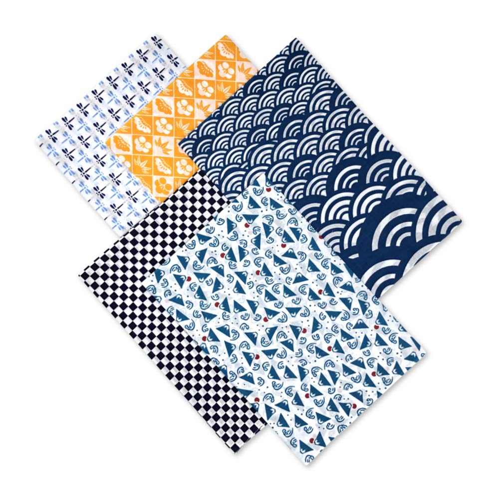Cankeri Hand Towel Small Crest Pattern, Set of 5, Popular Pattern-A (Non-Fraying)