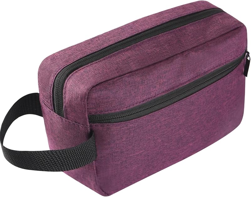 Necessaire de viagem Icramsy com zíper, roxa-escura