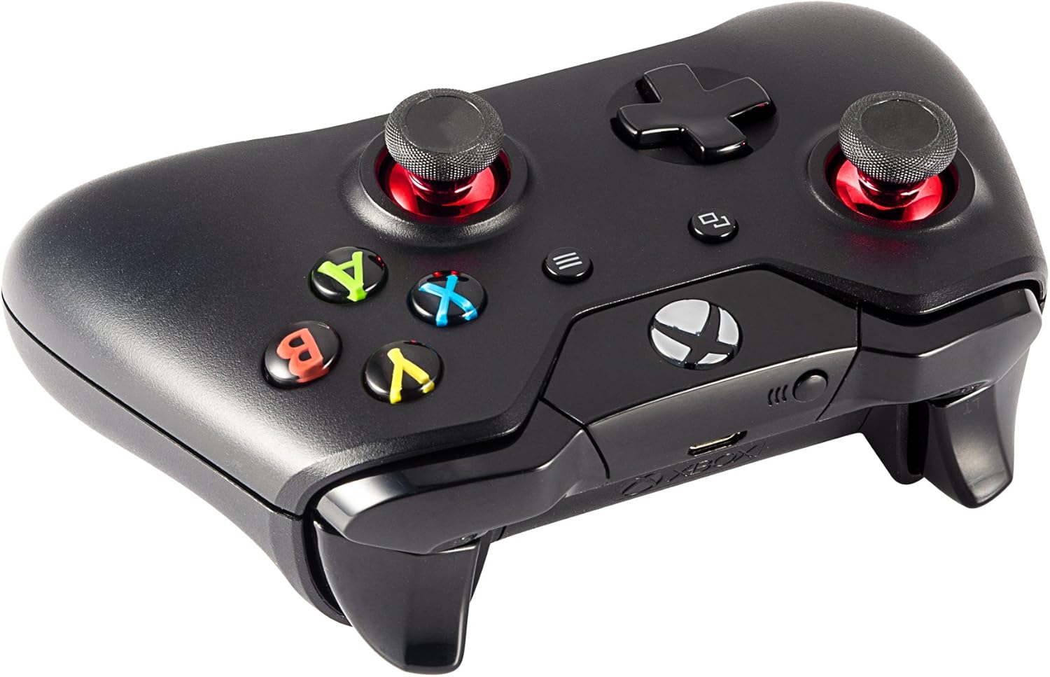 eXtremeRate 10 pcs Rubberized Red Thumbsticks for Xbox One, One S, X, Elite, Series X & S Controller Replacement Parts