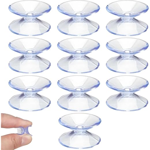 VAYINATO Transparent Double Sided Suction Cup Pack of 10