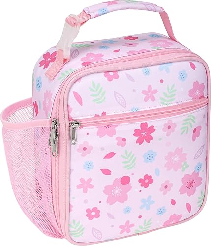Miniatura 19 de Bolsa de almuerzo Bagseri para niños - Lonchera para niñas aislada, a prueba de fugas y reutilizable con soporte para botella de agua, lonchera para