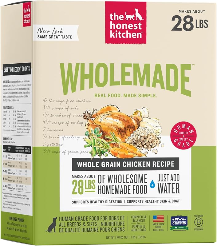 Alimento Desidratado para Cães com Frango e Grãos Integrais The Honest Kitchen R7, 3,18 kg