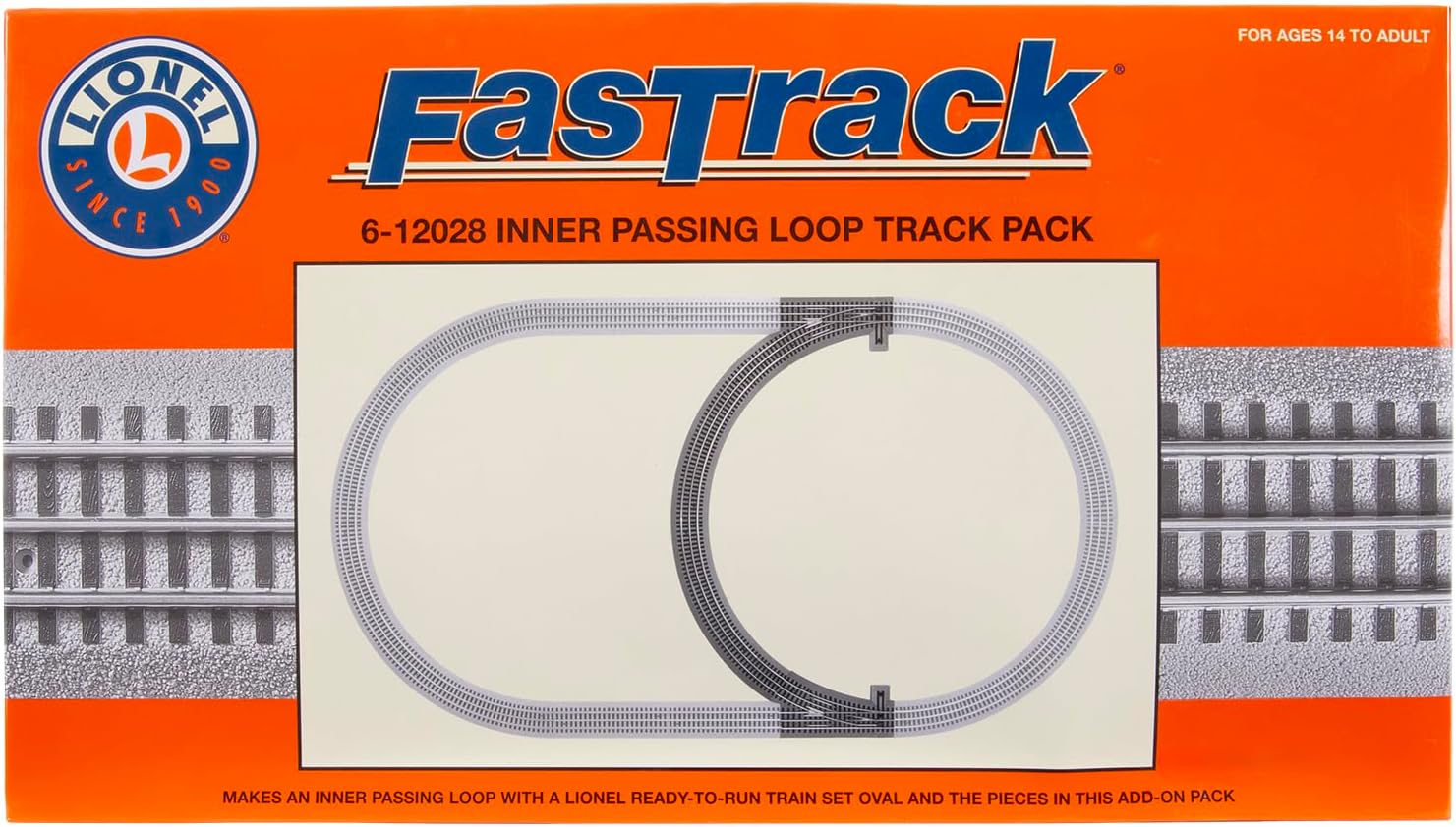 Lionel FasTrack Electric O Gauge, Inner Passing Loop Add-On Track Pack