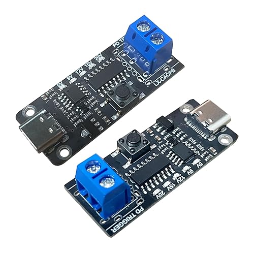 2PCS 100W USB-C PD Fast Charging Trigger Module, Adjustable Voltage