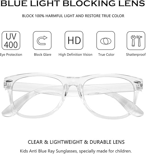 Miniatura 3 de DeBuff - Gafas de bloqueo de luz azul para niños y niñas, bloqueadores de luz azul de 3 a 12 años