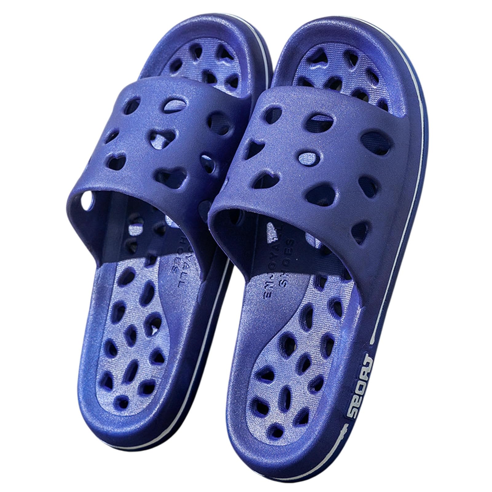 Claquettes unisexes bleu foncé en grande taille du 40 au 41