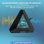 CMTECK USB Desktop Computer CM001 Microphone, Mute Button with LED Indicator, Omnidirectional Condenser Boundary Conference Mic for Recording, Streaming, Gaming, Skype (Windows/Mac), No Speaker