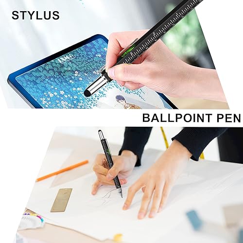 Miniatura 3 de Bolígrafos de regalo para hombres, geniales gadgets 6 en 1, bolígrafo multiherramienta, rellenos de calcetines para hombres y mujeres, útiles regalo