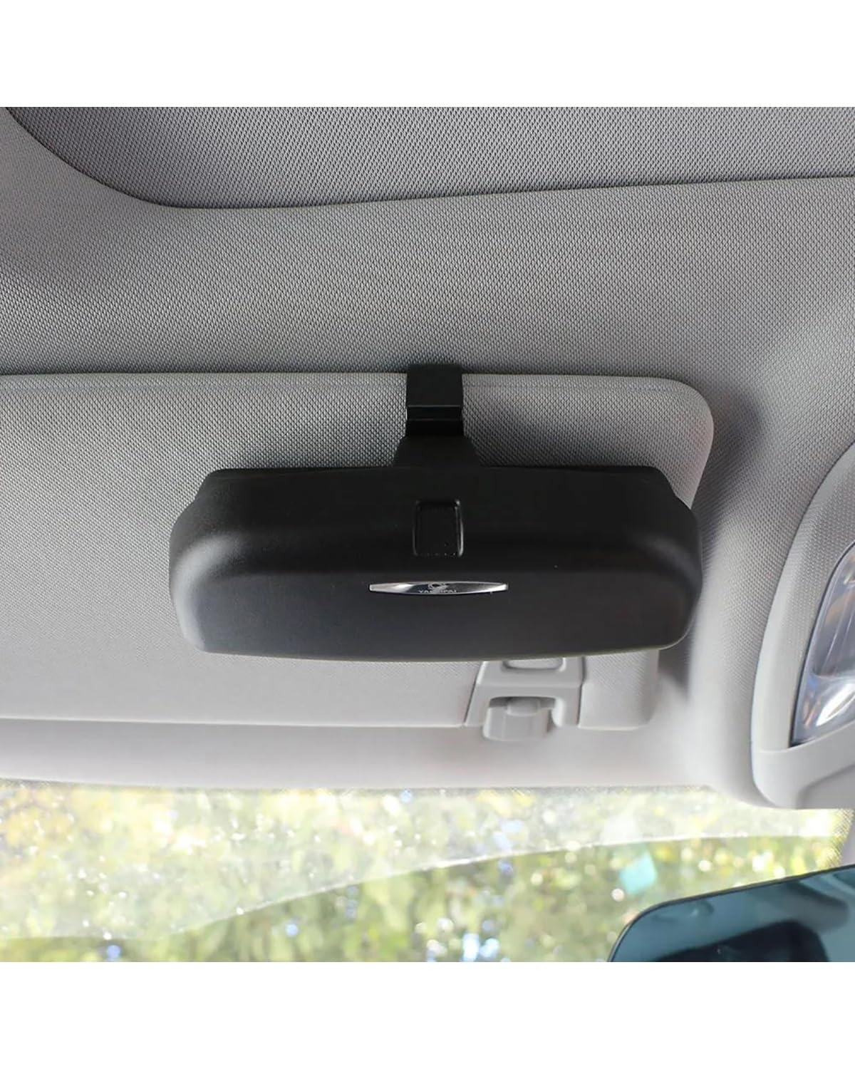 Étui à Lunettes de Soleil pour Voiture, Clip pour Lunettes de Vue, étui à Lunettes en ABS, Accessoire pour Pare-Soleil de Voiture, Porte-Lunettes de Soleil (Boucle Simple Noire)