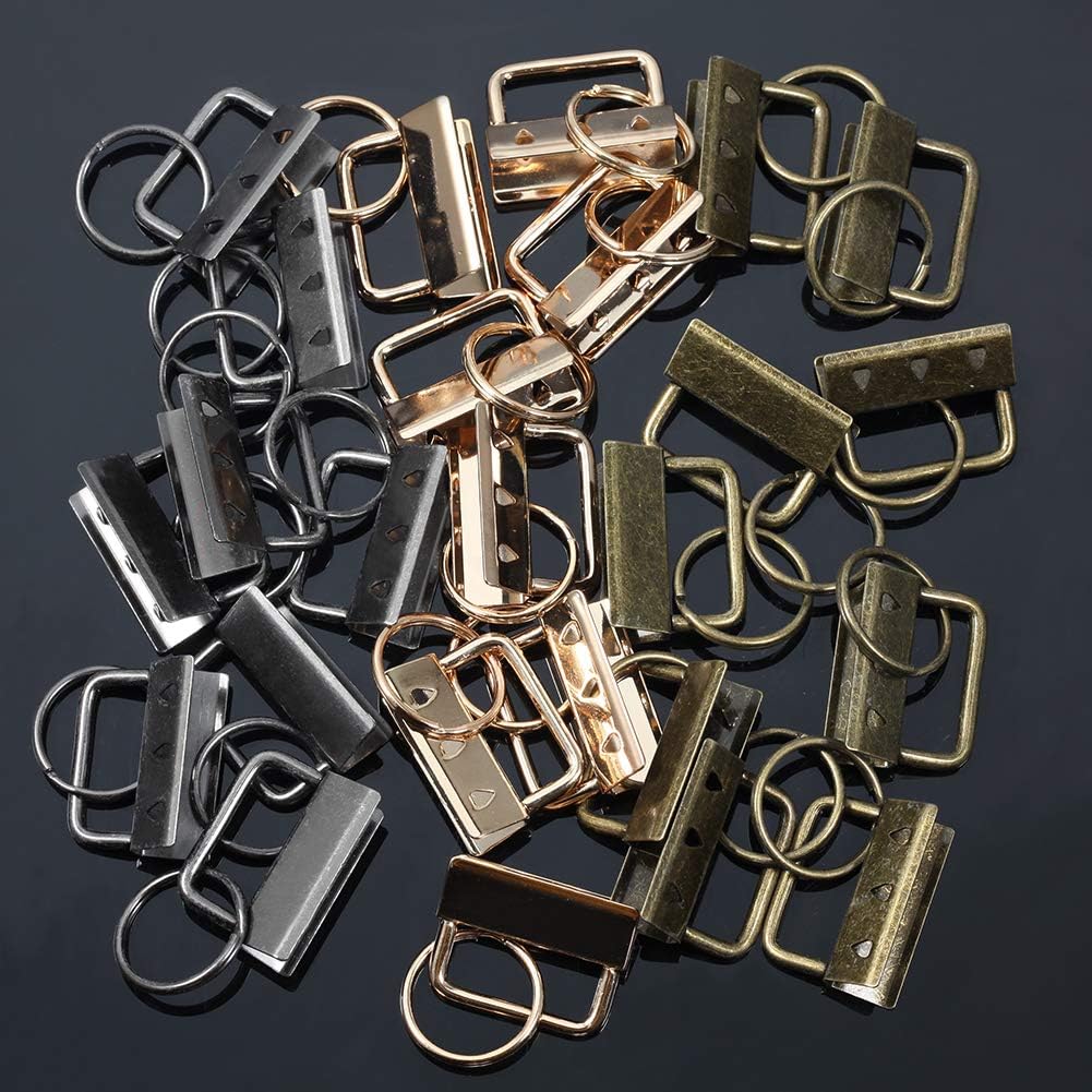 SPEEDWOX Key Fob Hardware 25 Mixed Sets Fabric Wristlet Sets with Split Rings image 2