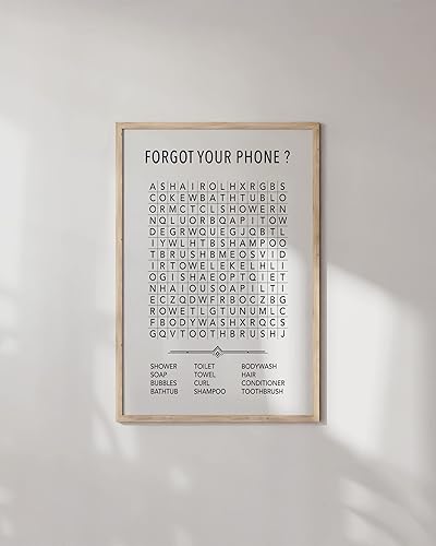 Miniatura 195 de HAUS AND HUES Decoración Divertida de Baño – Arte de Pared de Barba y Mullet, Letrero Humorístico de Baño, Impresión de Pared Divertida para Baño o